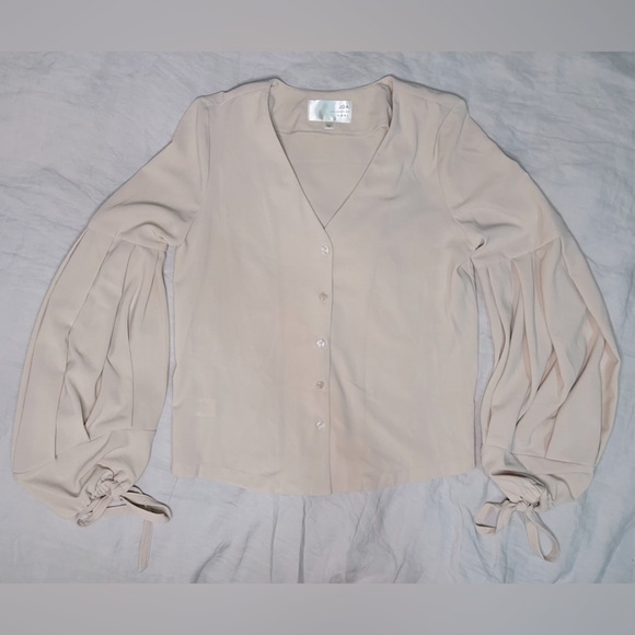 Nordstrom J.O.A Los Angeles Button-down Balloon Sleeve Blouse Small - Picture 5 of 9